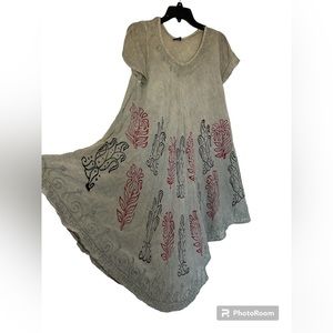 Green Flowing Boho Summer Dress